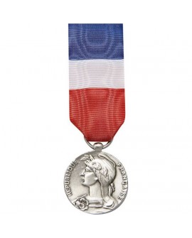 Médaille 20 ans Honneur du Travail Modèle Fantaisie Bronze Argenté