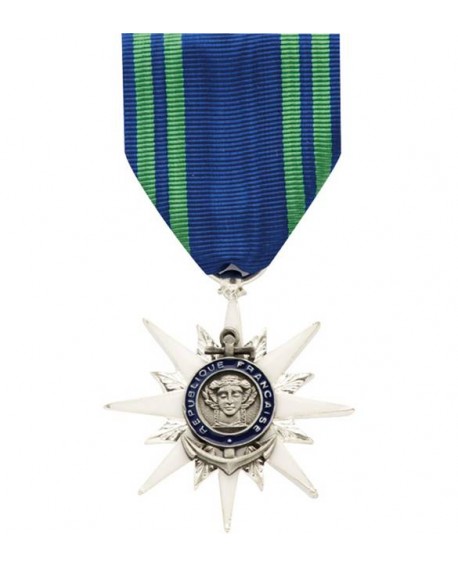 Médaille Chevalier de l'Ordre National du Mérite Maritime Bronze Argenté