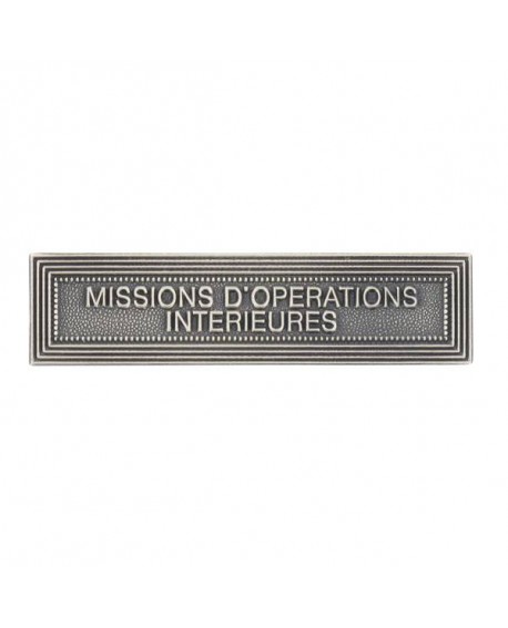 Agrafe Missions Opérations Intérieures Argent
