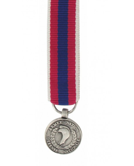 Rappel  Médaille DEFNAT Défense Nationale ARGENT avec agrafe TROUPES DE MONTAGNE 